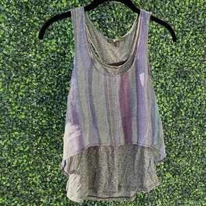 Gray Tank with Mesh Layer